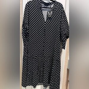 Mlle Gabrielle Black Polka Dot Dress
